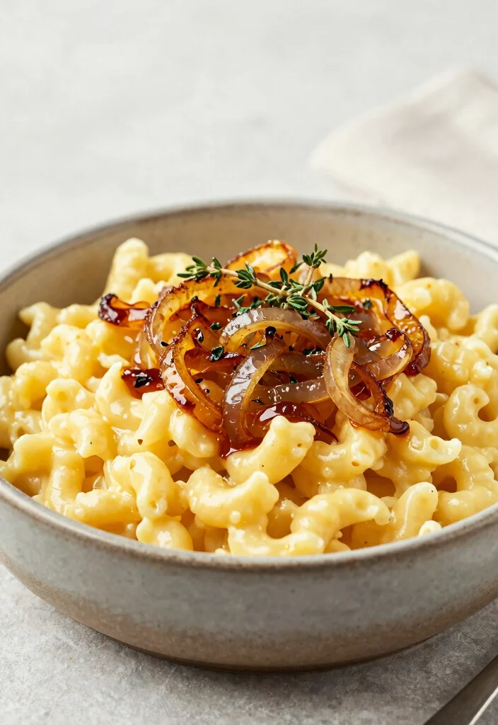 20 Chick-fil-A Mac and Cheese Copycat Recipes - 20. Mac and Cheese with Caramelized Onions and Thyme 1