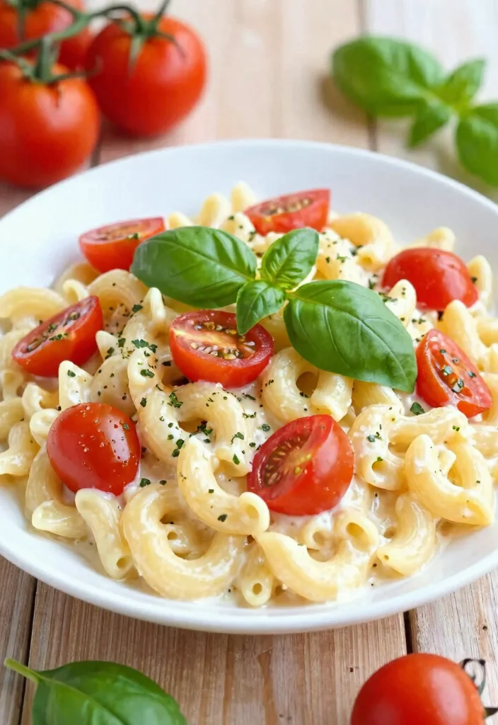 20 Food Recipes Mac and Cheese Everyone Loves - 13. Mac and Cheese with Tomatoes and Basil 1