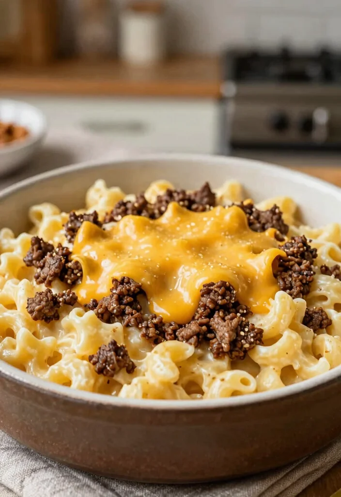 20 Food Recipes Mac and Cheese Everyone Loves - 14. Mac and Cheese with Ground Beef 1