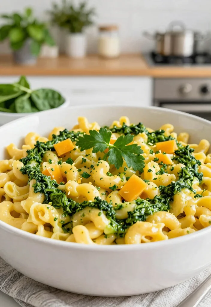 20 Gouda Mac and Cheese Recipes (Creamy Ideas) - 18. Gouda Mac and Cheese with Spinach Pesto 1