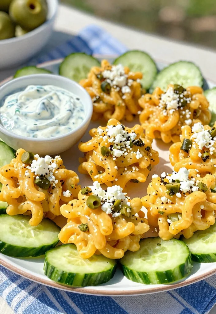 20 Mac and Cheese Bites Recipes (Party Perfect) - 17. Greek Mac and Cheese Bites 1
