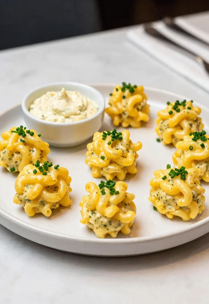 20 Mac and Cheese Bites Recipes (Party Perfect) - 20. Horseradish and Chive Mac and Cheese Bites 1