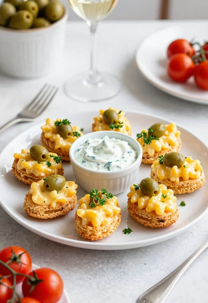 20 Mac and Cheese Bites Recipes (Party Perfect) - 9. Mediterranean Mac and Cheese Bites 1