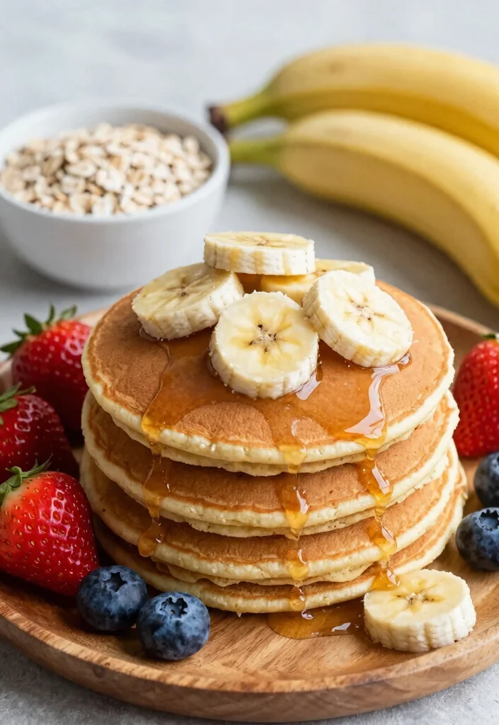 20 Pancake Recipes Without Butter That Stay Soft and Moist - 1. Fluffy Banana Oat Pancakes 1