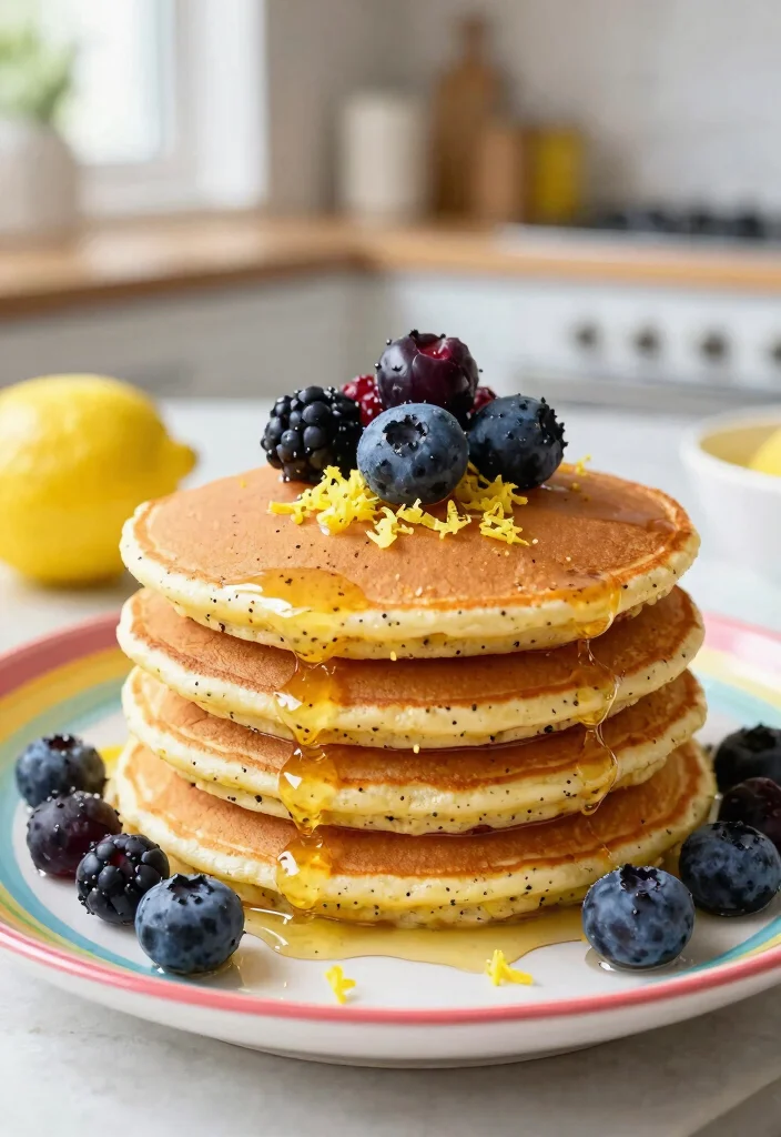 20 Pancake Recipes Without Butter That Stay Soft and Moist - 15. Lemon Poppy Seed Pancakes 1
