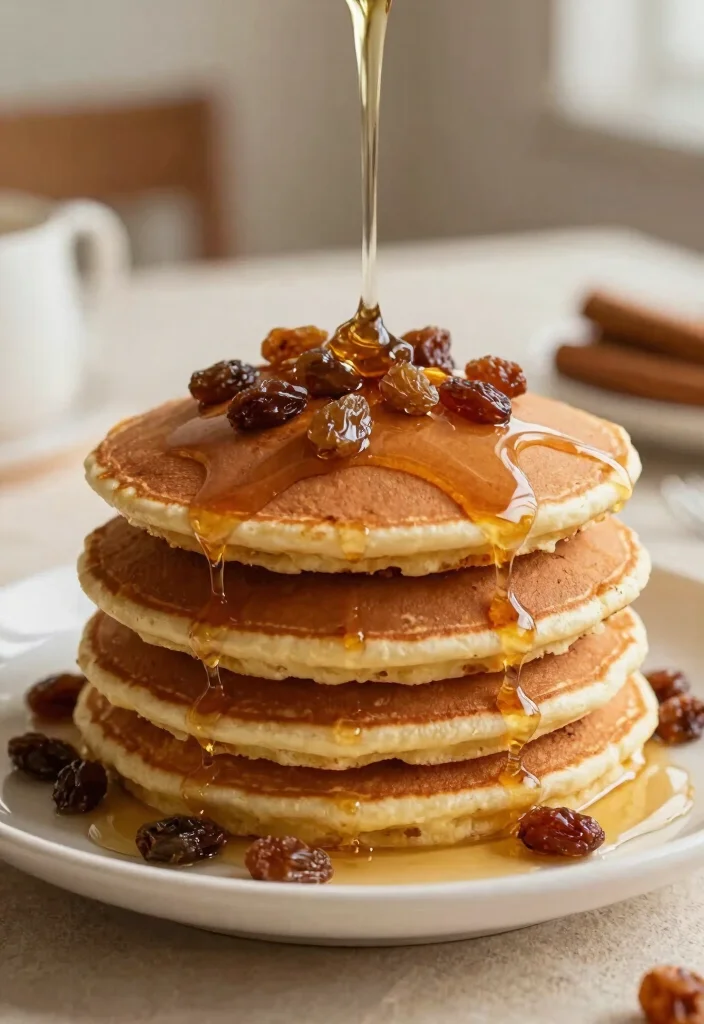 20 Pancake Recipes Without Butter That Stay Soft and Moist - 16. Cinnamon Raisin Pancakes 1