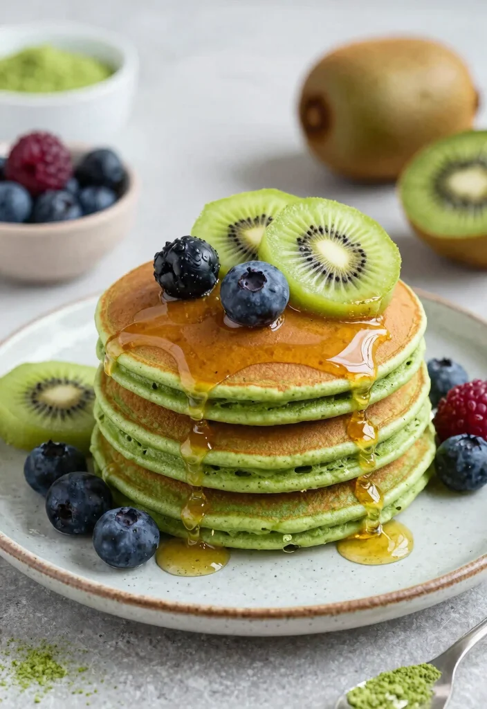 20 Pancake Recipes Without Butter That Stay Soft and Moist - 7. Matcha Green Tea Pancakes 1