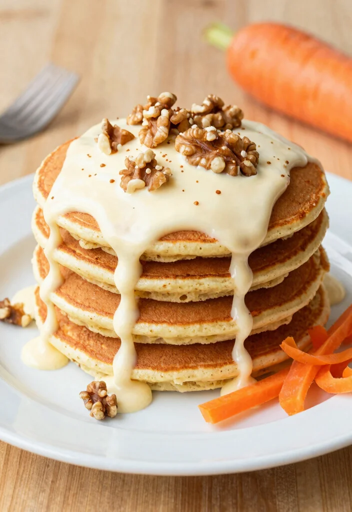 20 Pancake Recipes Without Eggs for Easy Eggless Breakfasts - 14. Carrot Cake Pancakes 1