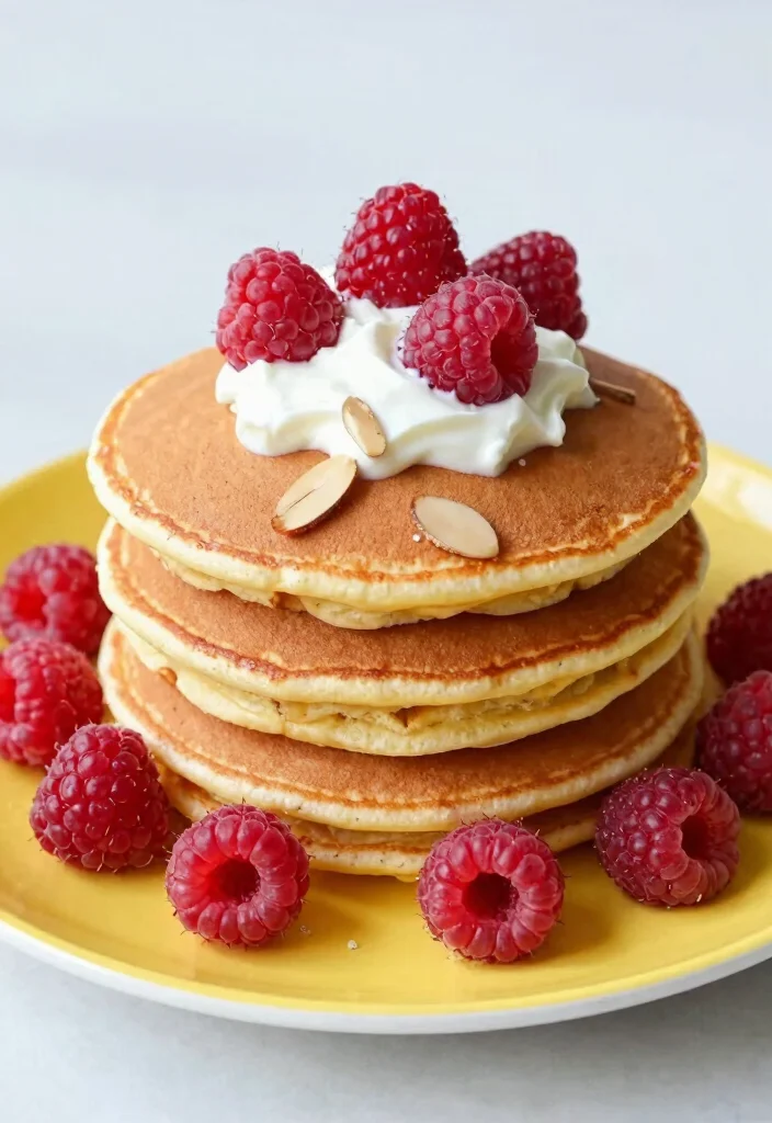 20 Pancake Recipes Without Eggs for Easy Eggless Breakfasts - 20. Raspberry Almond Pancakes 1