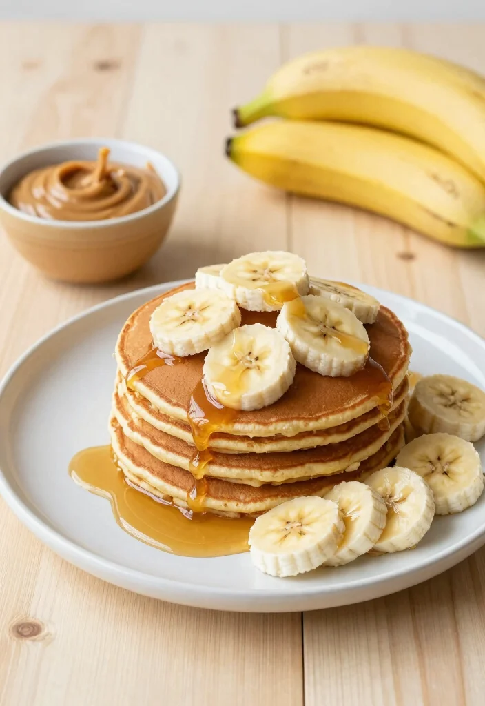 20 Pancake Recipes Without Eggs for Easy Eggless Breakfasts - 9. Peanut Butter Banana Pancakes 1