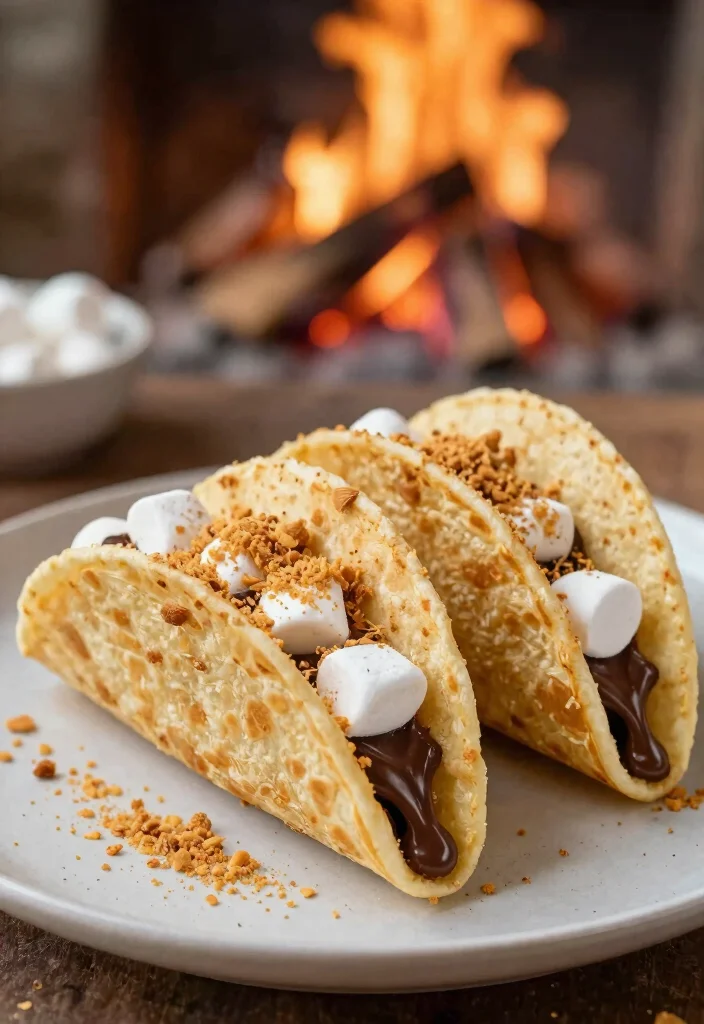 20 Pancake Taco Breakfast Recipes for Fun and Easy Meals - 10. S’mores Pancake Tacos 1