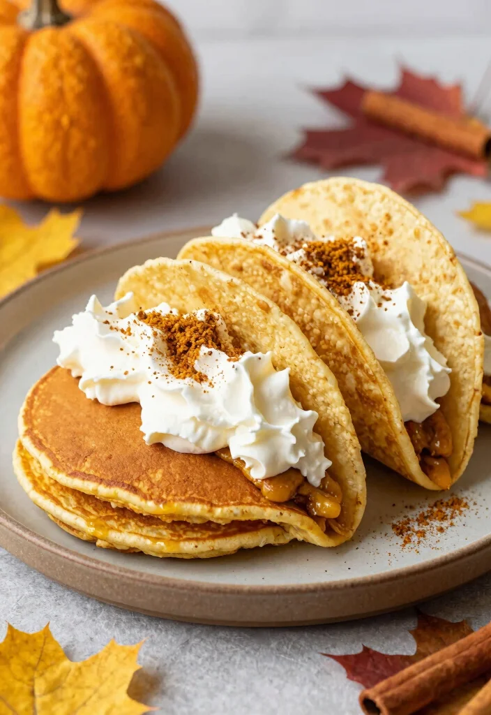 20 Pancake Taco Breakfast Recipes for Fun and Easy Meals - 14. Pumpkin Spice Pancake Tacos 1