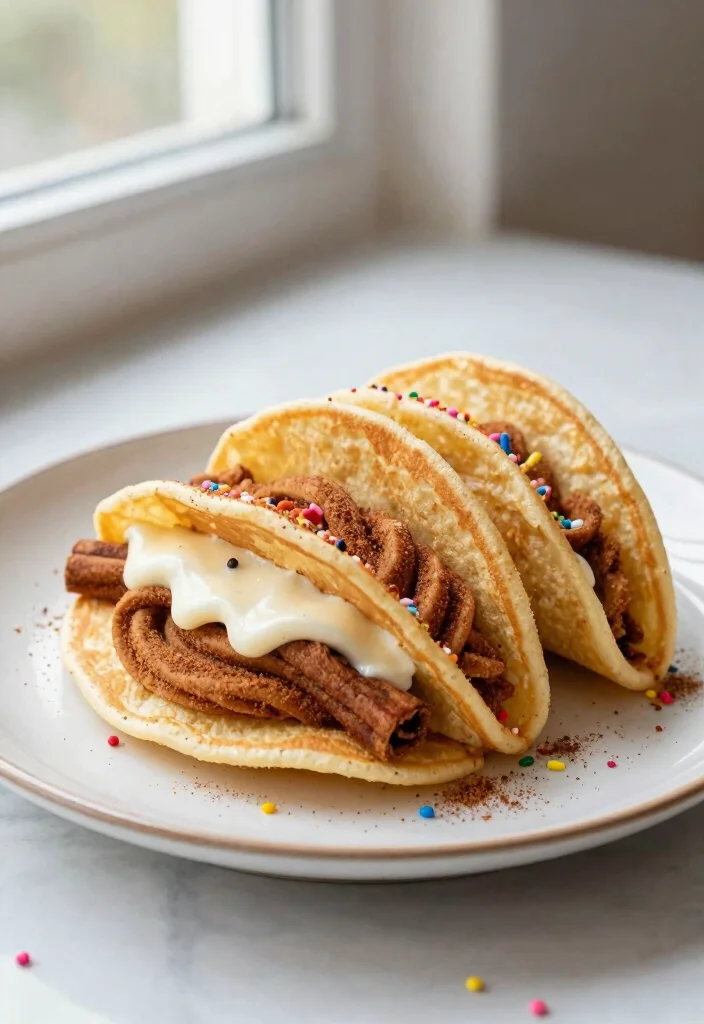 20 Pancake Taco Breakfast Recipes for Fun and Easy Meals - 5. Cinnamon Roll Pancake Tacos 1