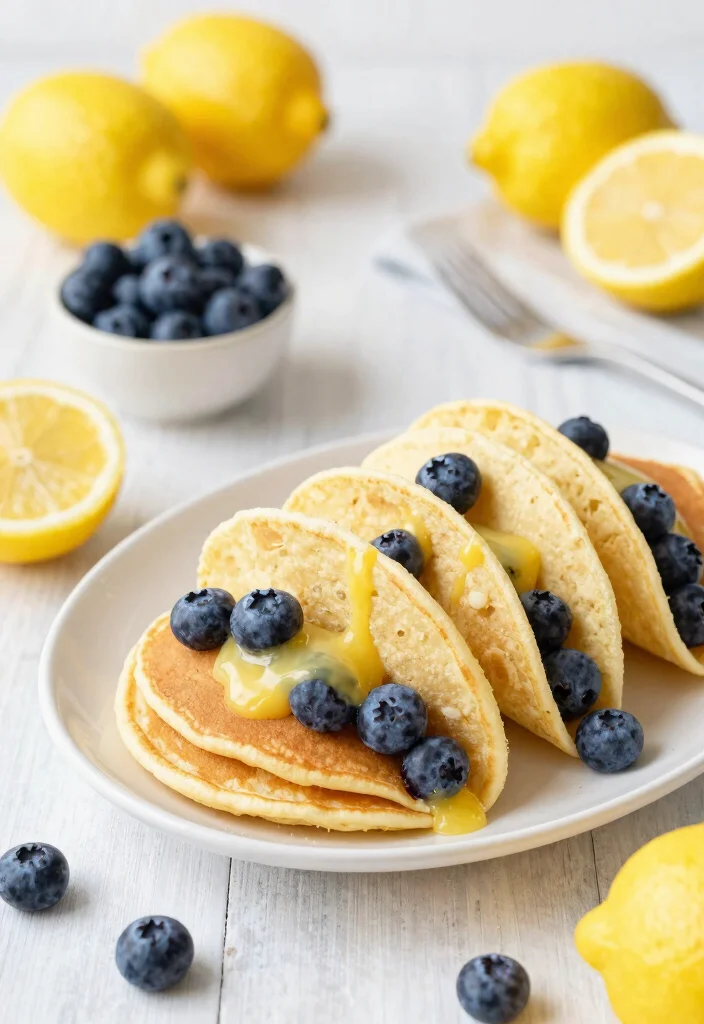 20 Pancake Taco Breakfast Recipes for Fun and Easy Meals - 9. Blueberry Lemon Pancake Tacos 1