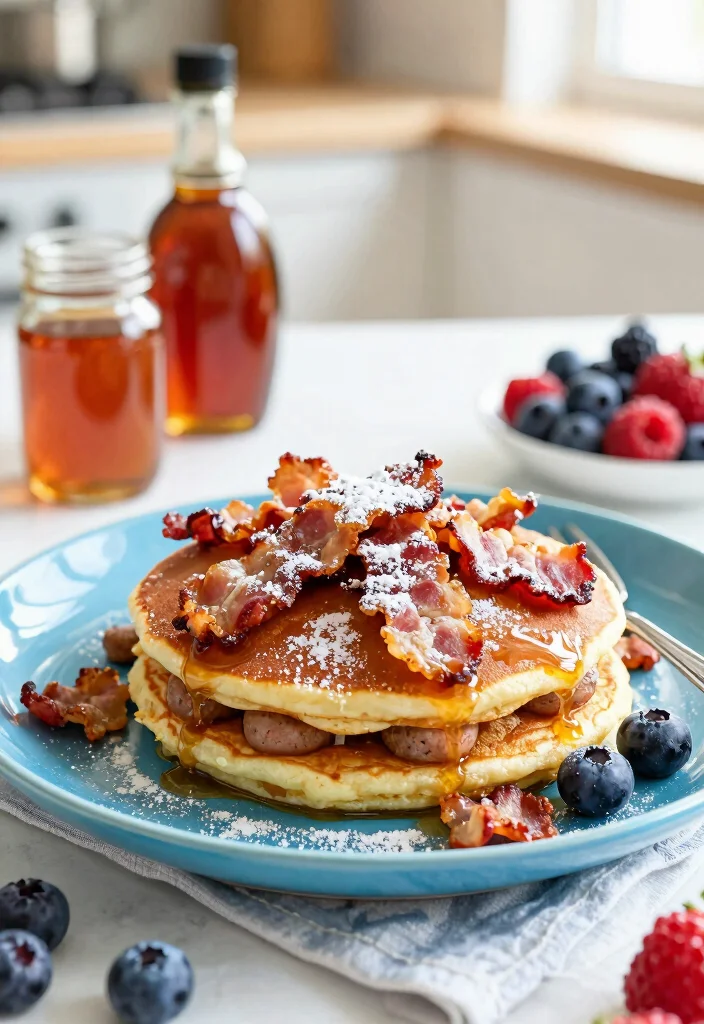 20 Sausage Pancake Breakfast Casserole Recipes for Hearty Meals - 2. Maple Bacon Sausage Pancake Bake 1
