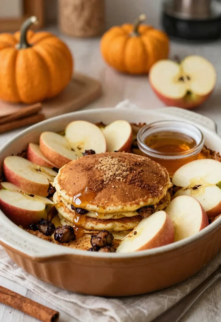 20 Sausage Pancake Breakfast Casserole Recipes for Hearty Meals - 7. Apple Cinnamon Sausage Pancake Bake 1