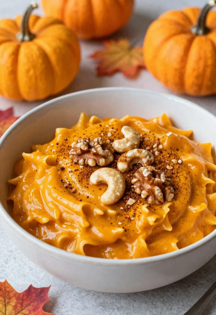 20 Vegan Mac and Cheese Cashew Recipes (Creamy) - 11. Pumpkin Spice Cashew Mac 1