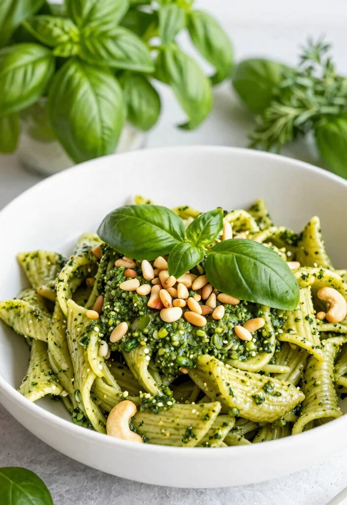 20 Vegan Mac and Cheese Cashew Recipes (Creamy) - 13. Pesto Cashew Mac 1