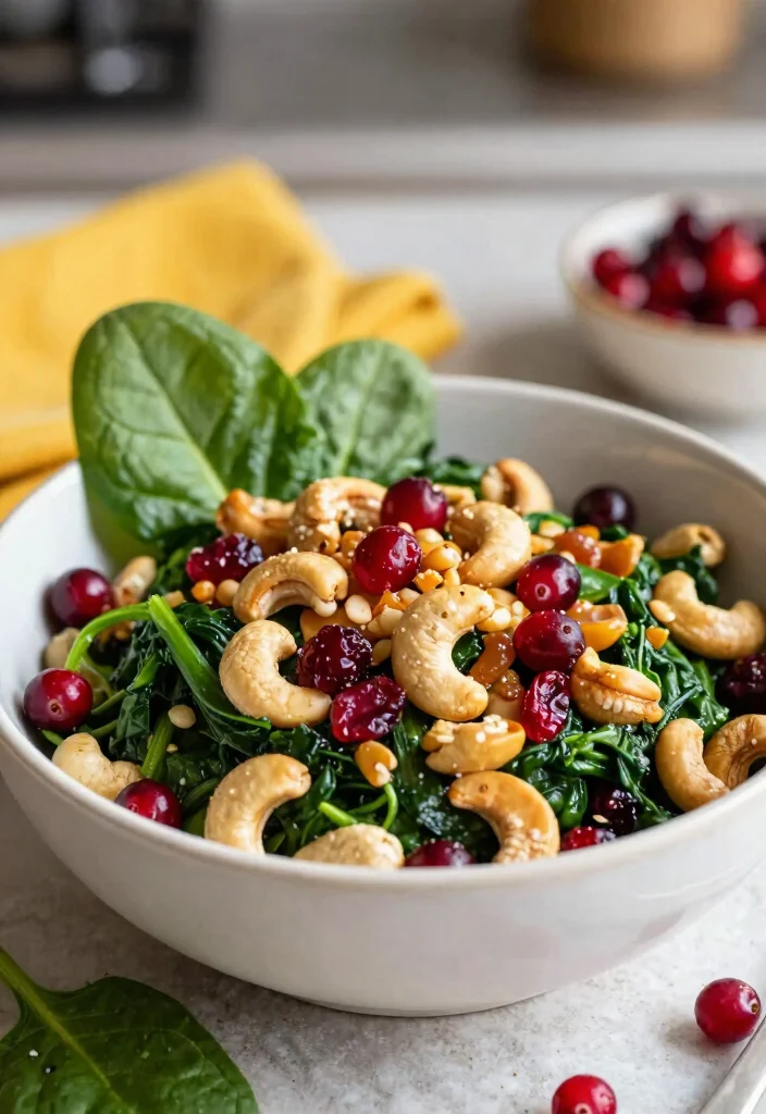20 Vegan Mac and Cheese Cashew Recipes (Creamy) - 19. Cashew Mac with Cranberries and Spinach 1
