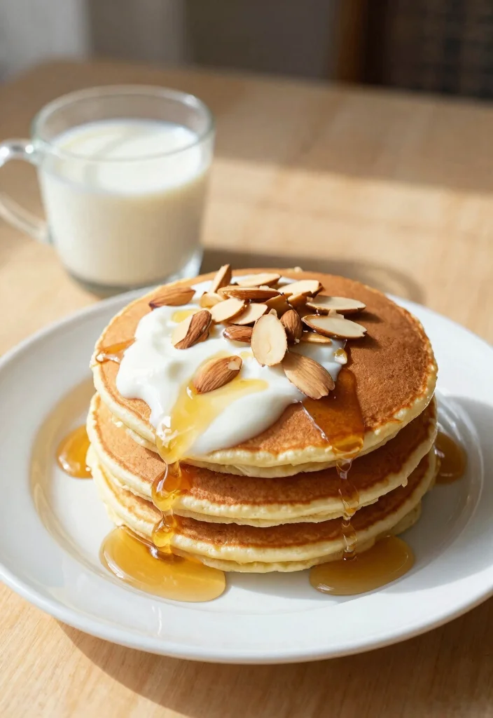 20 Yogurt Pancake Recipes for Extra Soft and Fluffy Pancakes - 11. Almond Yogurt Pancakes 1