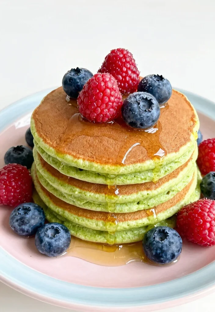 20 Yogurt Pancake Recipes for Extra Soft and Fluffy Pancakes - 13. Matcha Yogurt Pancakes 1