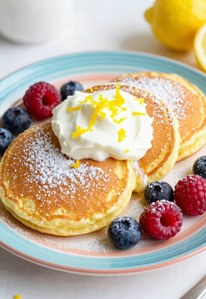 20 Yogurt Pancake Recipes for Extra Soft and Fluffy Pancakes - 17. Lemon Yogurt Pancakes 1
