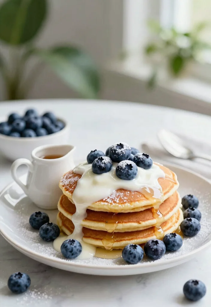 20 Yogurt Pancake Recipes for Extra Soft and Fluffy Pancakes - 3. Blueberry Yogurt Pancakes 1