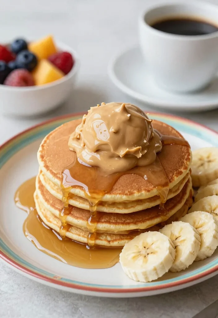 20 Yogurt Pancake Recipes for Extra Soft and Fluffy Pancakes - 7. Peanut Butter Yogurt Pancakes 1