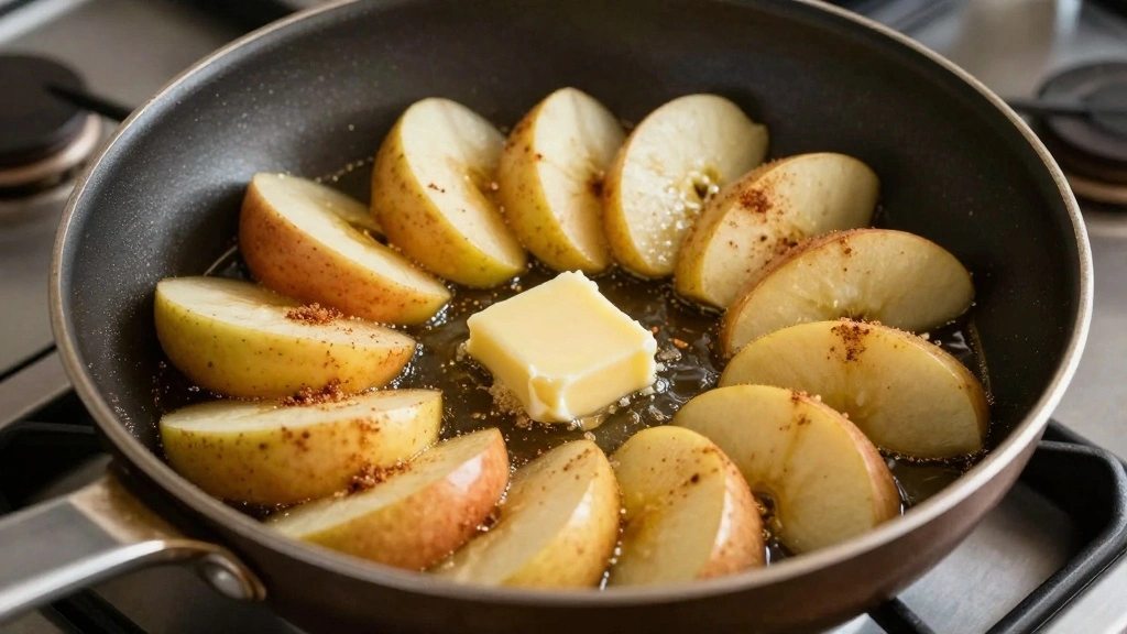 Apple Dutch Baby Pancake Recipe With Cinnamon Sugar Flavor - Step 3: Sauté the Apples 1