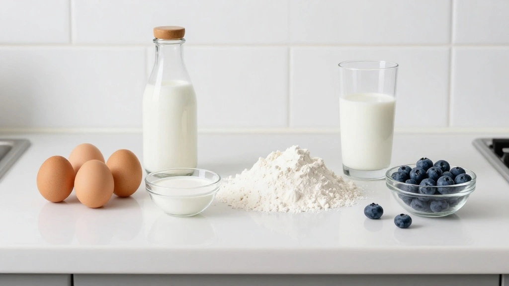 Blueberry Dutch Baby Pancake Recipe With Juicy Baked Berries - Step 1: Prepare Ingredients 1