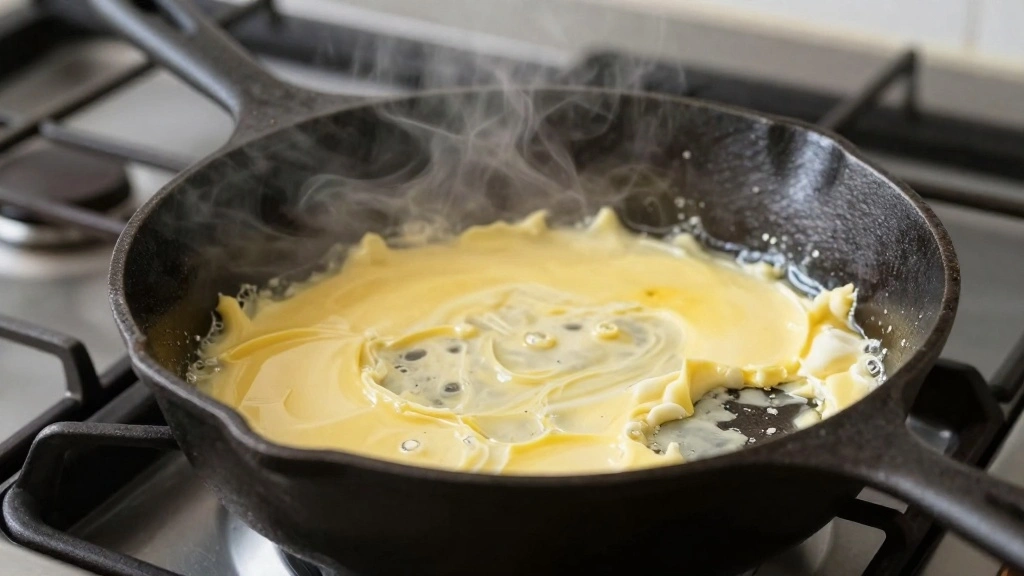 Dutch Baby Pancake Recipe Made in a Cast Iron Skillet - Step 3: Melt the Butter 1