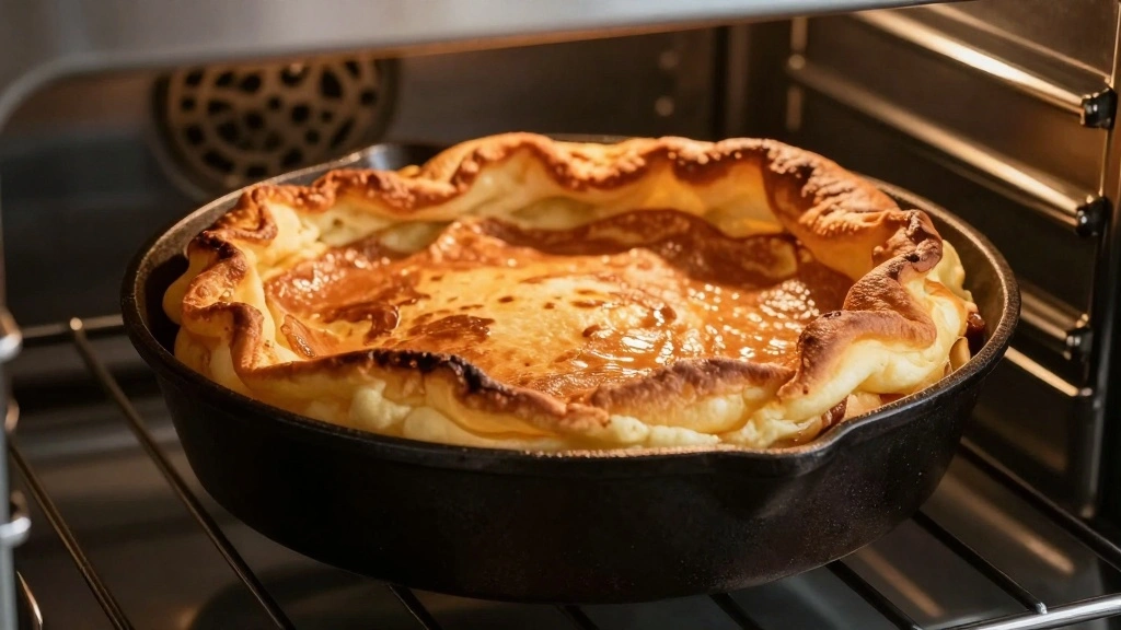 Dutch Baby Pancake Recipe Made in a Cast Iron Skillet - Step 5: Bake the Pancake 1