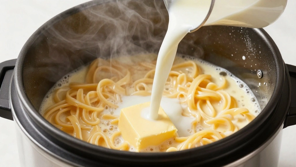 Instant Pot Mac and Cheese Recipe (Pressure Cooker) - Step 6: Add Butter and Milk 1