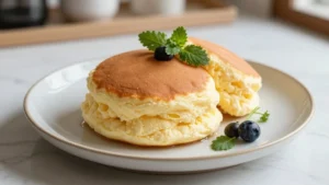 Japanese Soufflé Pancake Recipe for Extra Fluffy Cloud Like Pancakes
