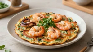 Korean Seafood Pancake Recipe Packed With Shrimp and Squid