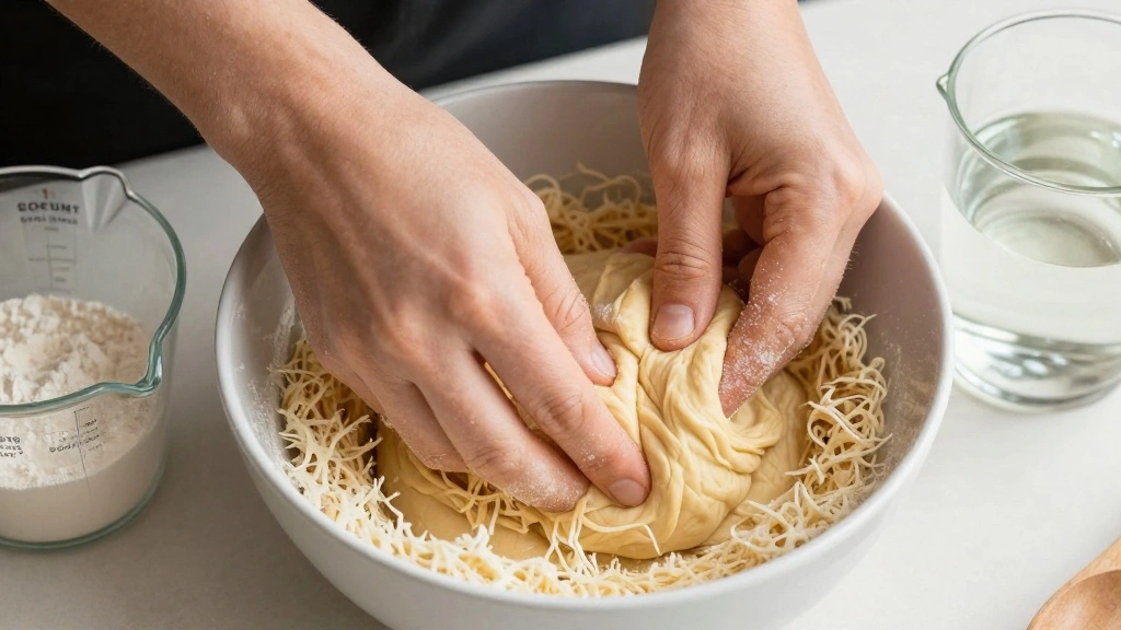 Scallion Pancake Recipe With Crispy Layers and Soft Center - Step 1: Prepare Dough 1