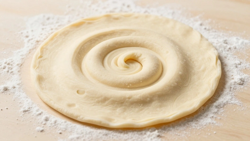 Scallion Pancake Recipe With Crispy Layers and Soft Center - Step 5: Flatten the Spiral 1