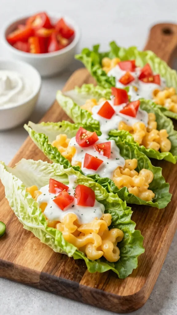 10 Mac and Cheese Appetizer Ideas Perfect for Parties - 10. Mac and Cheese Lettuce Wraps 1