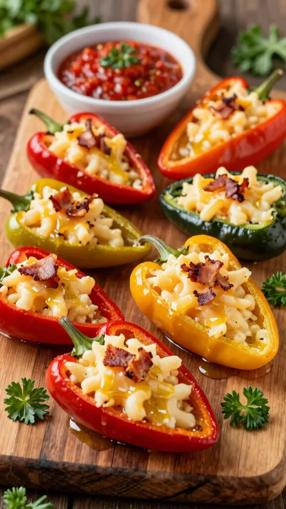 10 Mac and Cheese Appetizer Ideas Perfect for Parties - 2. Mac and Cheese Stuffed Peppers 1