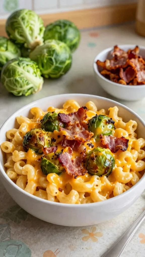 10 Mac and Cheese Ideas: Creative Twists on a Classic Comfort Food - 5. Mac and Cheese with Bacon and Brussels Sprouts 1