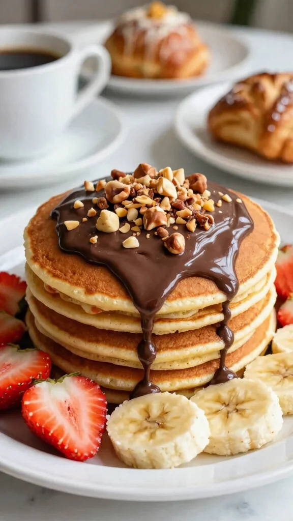 10 Pancake Topping Ideas from Sweet to Savory - 5. Chocolate Hazelnut Dream 1