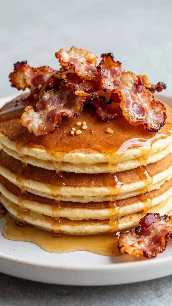 10 Pancake Topping Ideas from Sweet to Savory - 6. Maple Bacon Delight 1