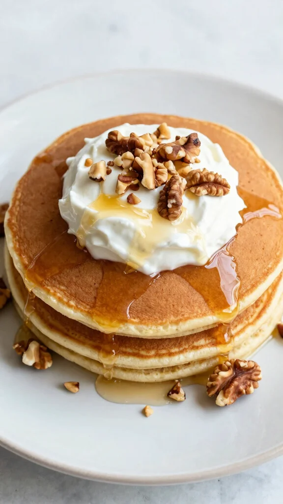 10 Pancake Topping Ideas from Sweet to Savory - 9. Greek Yogurt with Honey and Nuts 1