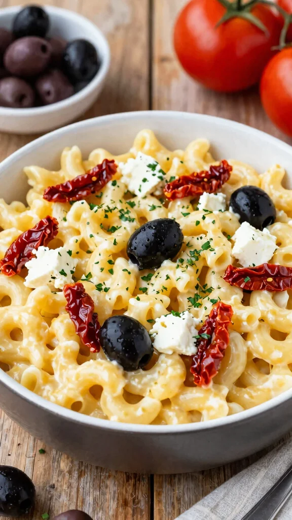 11 Mac and Cheese Meal Prep Ideas Ready for the Whole Week - 5. Mediterranean Mac and Cheese 1