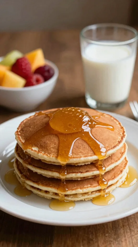 11 Pancake Recipes for Kids They Will Flip For - 7. Whole Wheat Pancakes with Honey 1