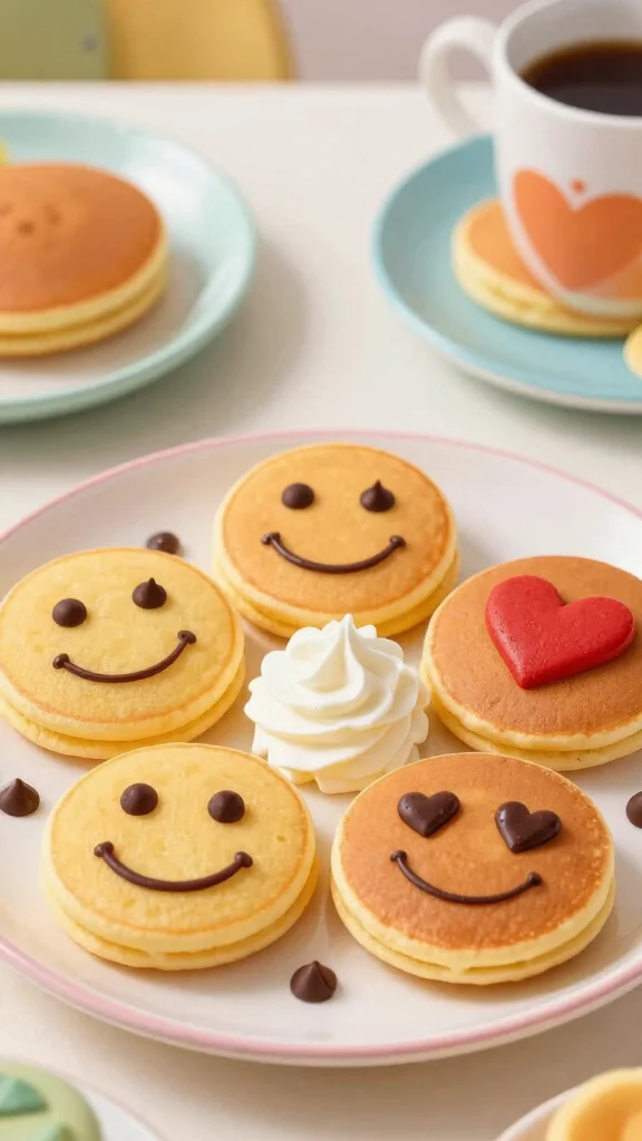 12 Pancake Art Ideas: Fun Designs for Kids and Adults - 10. Emoji Pancakes 1