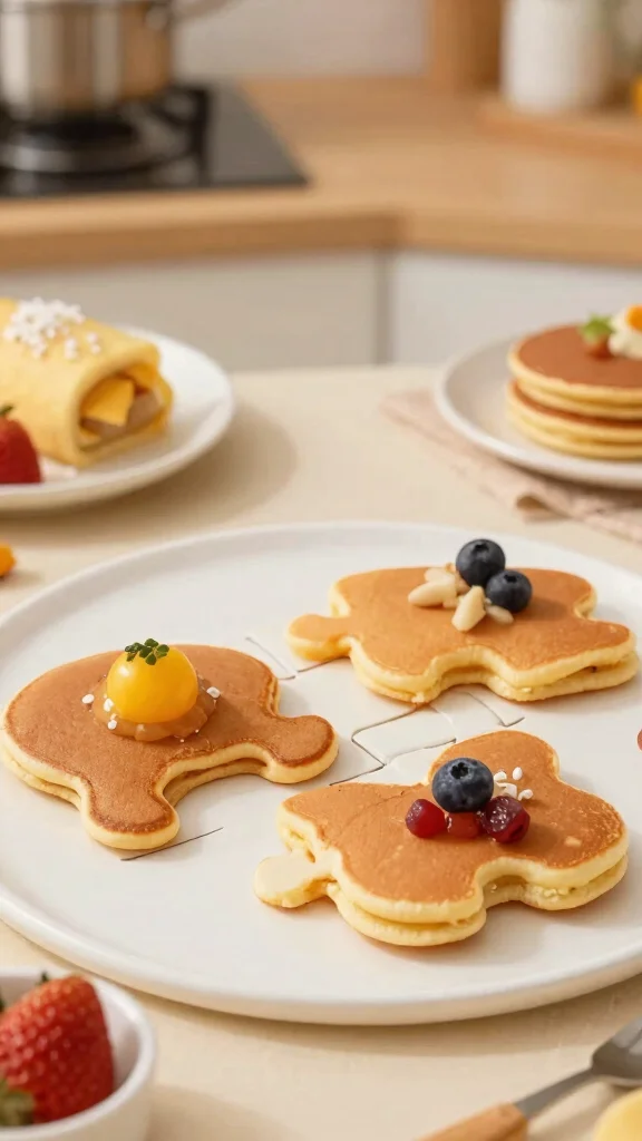 12 Pancake Art Ideas: Fun Designs for Kids and Adults - 11. Pancake Art Puzzles 1