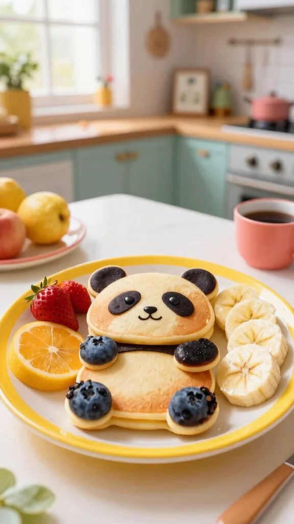 12 Pancake Art Ideas: Fun Designs for Kids and Adults - 2. Cute Animal Faces 1
