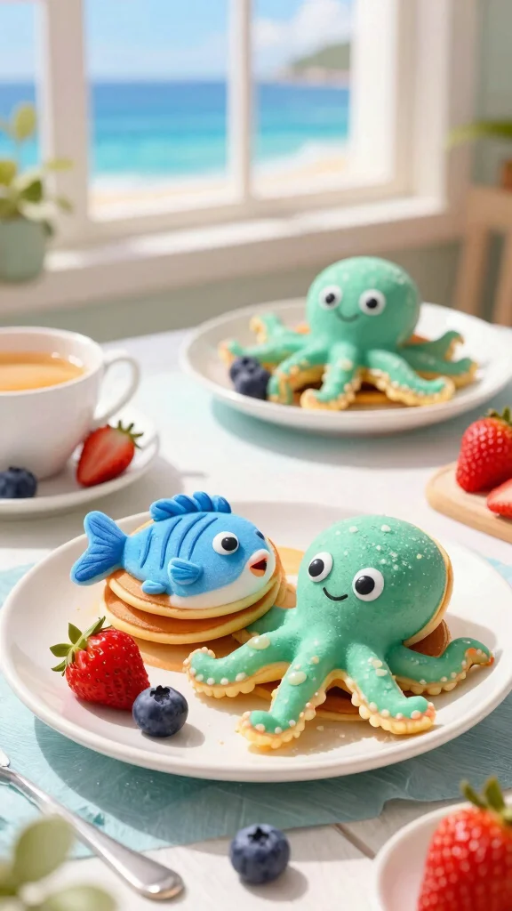 12 Pancake Art Ideas: Fun Designs for Kids and Adults - 3. Under the Sea Creations 1