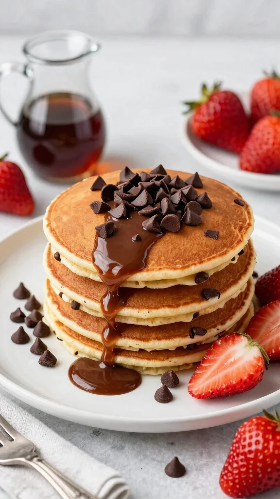 12 Pancake Mix Ideas to Transform Your Boxed Mix - 2. Chocolate Chip Pancakes 1
